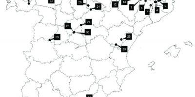 إسبانيا منتجعات التزلج خريطة