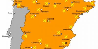 إسبانيا خريطة المطارات